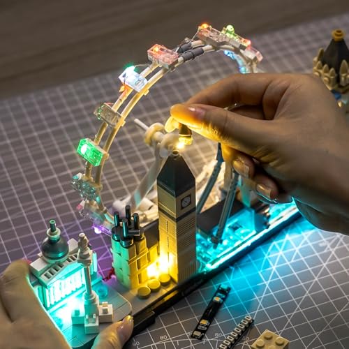 Image of LED Lighting Compatible with Lego Architecture London Skyline 21034,Light Kit Compatible with Lego 21034, NOT Included The Model Set - JUST Lights