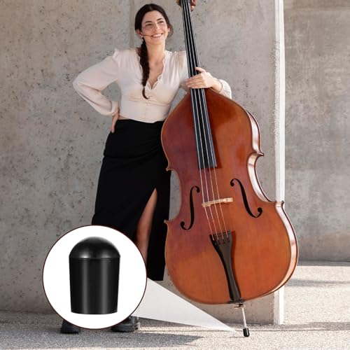 Cello Endpin Rubber Tip, 2 Pcs Cello Endpin Stopper Black Cello Anti-slip Plug Musical Instrument Accessories for Cello Practice Performance - Thumbnail 6
