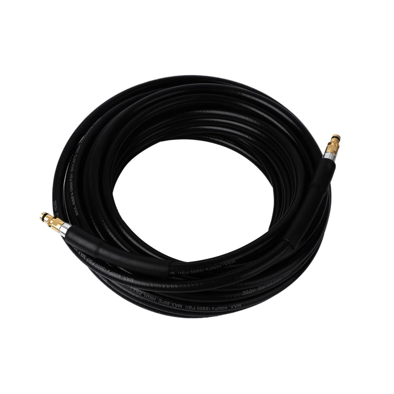 BESTonZON Tuyau en Caoutchouc Résistant au Pliage pour Nettoyeur Haute Pression 15m Couleur Aléatoire à Raccord Femelle pour Nettoyage de Voiture et Machine à Laver