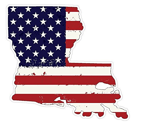 Louisiana State Diver Down Flag Vinyl Decal Sticker - 5" Car, Laptop, Window Decal, White Background - View #9