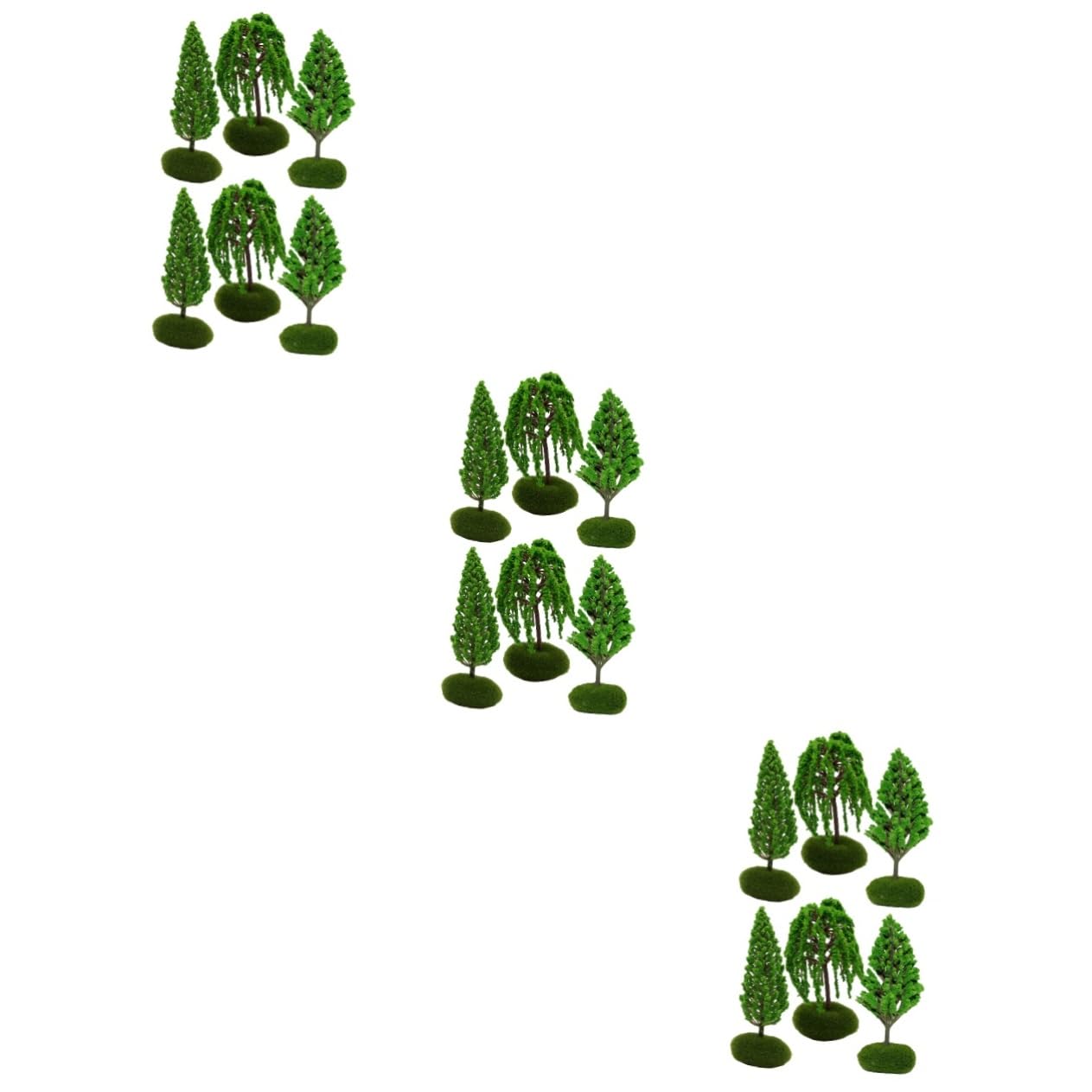 STOBOK 18piezas Mini Árboles Escénicos De Paisaje Mini Árboles Simulados para Decoración De Modelos y Paisajes Materiales para Miniaturas