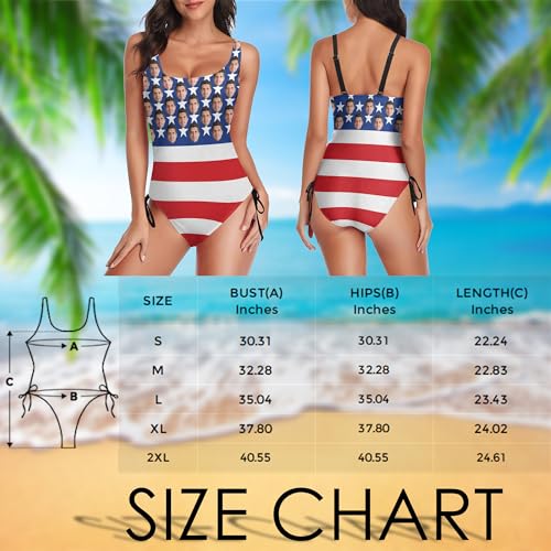 Custom Bathing Suits with Face Printed Personalized Swimsuits with Picture of Husband Pet Photo for Women3