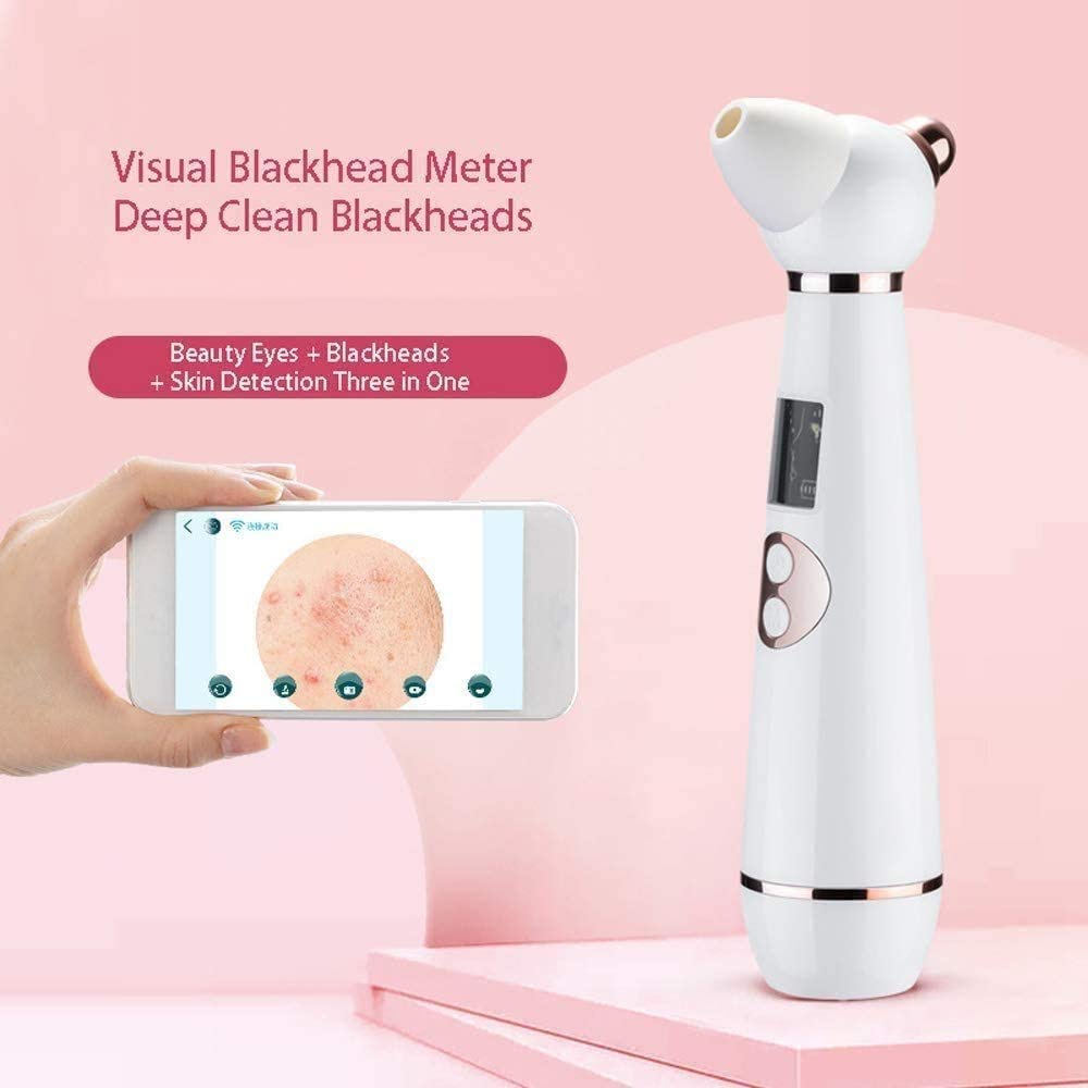 Blackhead Remover Vacuum Blackhead Strumento di rimozione Aspirapolvere Blackhead Aspirapolvere, Viso ricaricabile USB Aspirapolvere Acne Comedo Extractor Tool Poro Aspirapolvere Aspiratore con
