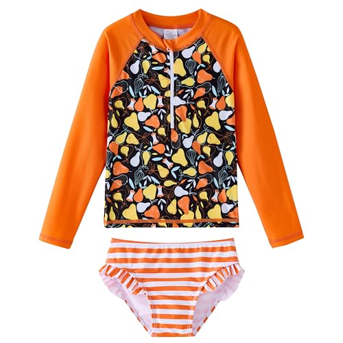 Image of Toddler Girls Swimsuit Rash Guard Sets 2-Piece Bathing Suits UPF 50+ Summer Kids Swimwear 2-7T