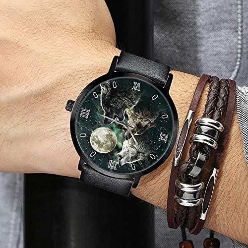 Wolf Business Casual Wrist Watches Men Women Quartz Roman Numeral Analog Wrist Watches #TOP4