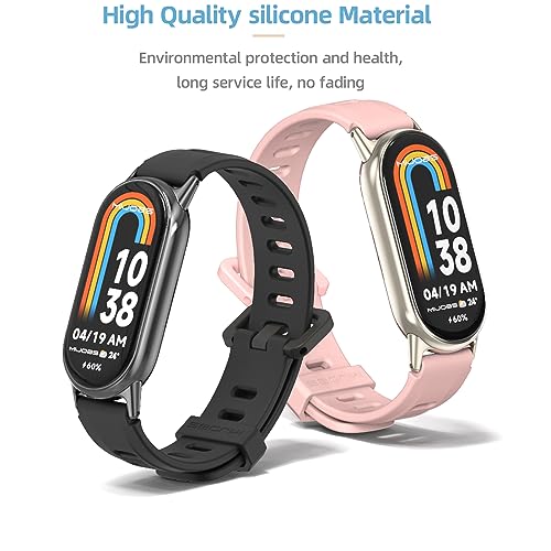 Image of Strap for Mi Band 8 Mi Band 9, Replacement Wristband for Xiaomi Mi Band 9 Silicone Sport Wrist Strap for Xiaomi Mi Band 8