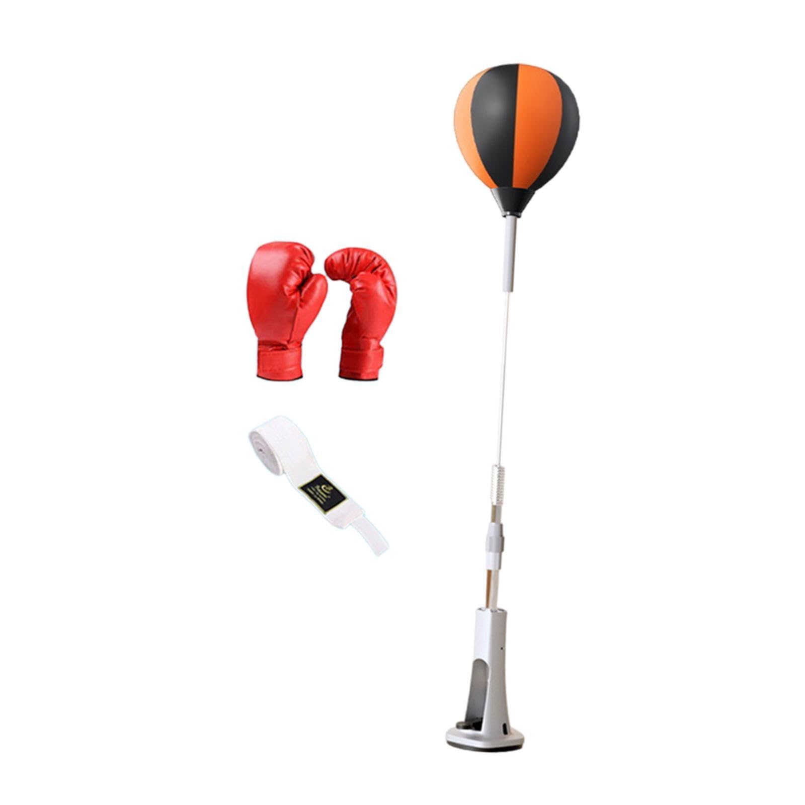 LOVIVER Box-Reaktionsball, Box-Speedball, höhenverstellbar, Saugnapfbasis mit Ständer, Boxsack für Fitness, MMA
