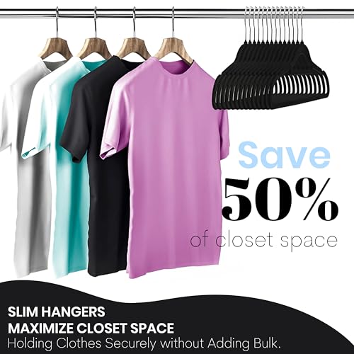 Image of Storite 30 Pack Non-Slip Velvet Suit Hangers