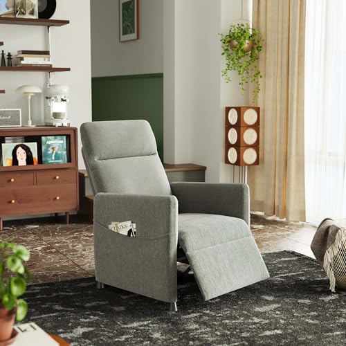 Gray Velvet Power Lift Recliner