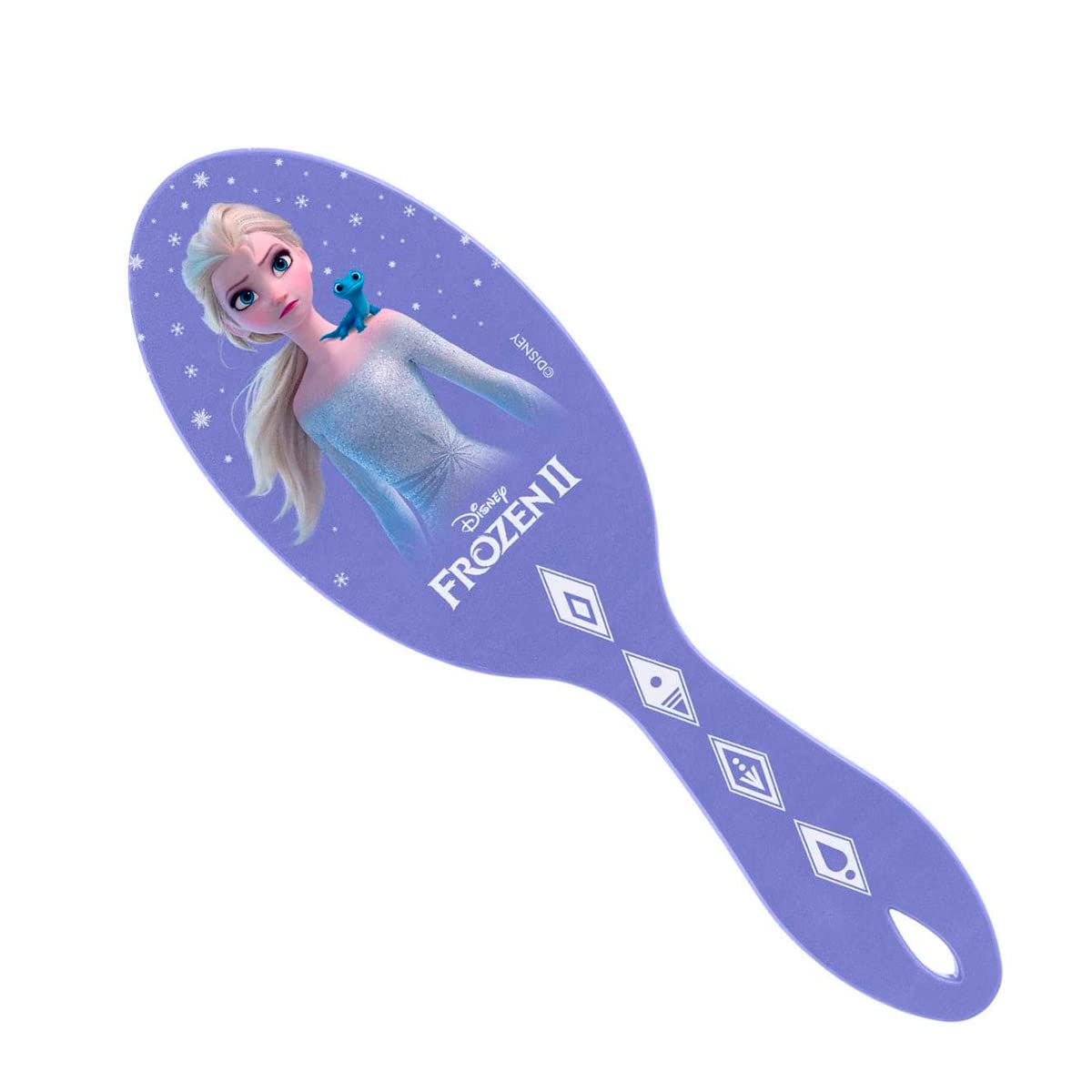 Condor, Escova de Cabelo Frozen, Almofadada, Pinos Plásticos com Pontas Protetoras,