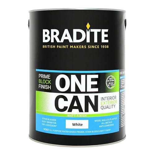 Bradite One Can All Surface Primer Sealer & Topcoat Matt White 1L