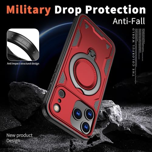 Coque Armure iPhone 17 Pro Max Rouge pour Éviter les Chocs et Bris d'Écran - 3