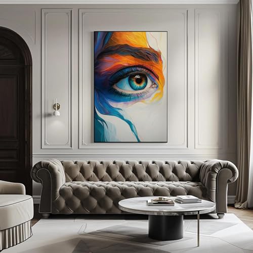 Peinture abstraite œil affiche impression esthétique 60x90