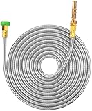 UNCO- Stainless Steel Metal Hose with 4 Function Brass Nozzle, 25 ft, No Kink,...