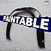 PIT66 Fender Flares, Compatible With 2011-2018 Ford Ranger T6 (2015-2018 Model Must Remove Factory Mudflaps) Paintable Smooth Matte Pocket Riveted Style Wheel Flares, 4PCS