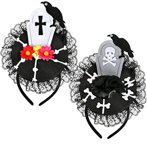 Maxjaa kit de halloween diadema set 2 piezas de halloween del aro...