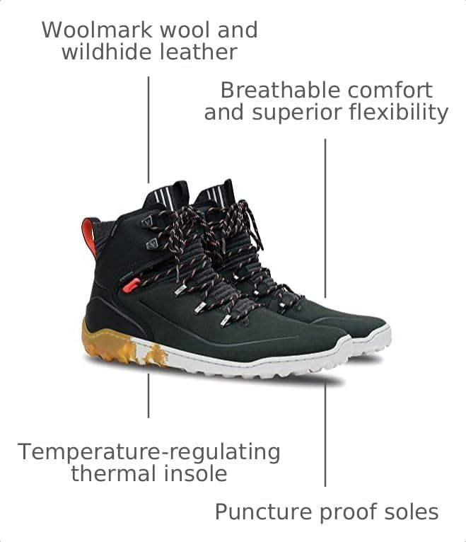 Image of Vivobarefoot Tracker Decon Low FG2 Womens Barefoot Hiking Boots | Waterproof & Puncture Resistant | All Weather & Terrains | Wide Fit Grounding Shoes | Wild Hide