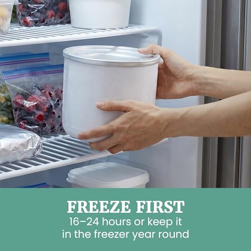 Image of Elite Gourmet EIM263M 2Qt Automatic Ice Cream Maker, Electric Homemade Ice Cream, Gelato, Frozen Yogurt & Sorbet Machine with Double-Insulated Freezer Bowl, One-Touch Operation, Includes Recipe Book