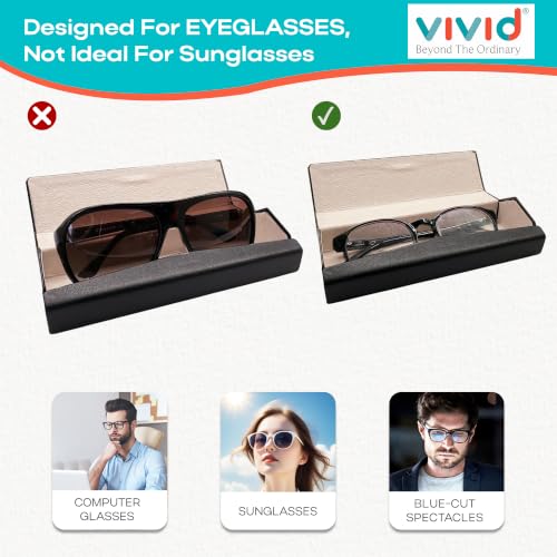 Image of VIVID Unisex Specs Magnetic Eyewear Dabbi Faux Leather Hard Case Cover