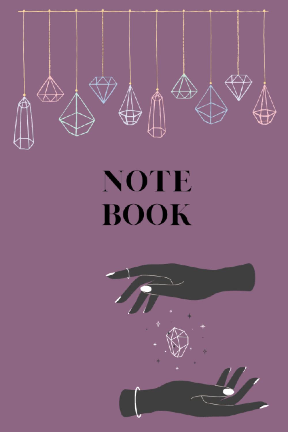 Note Book: Purple crystal blank lined pocket notebook.