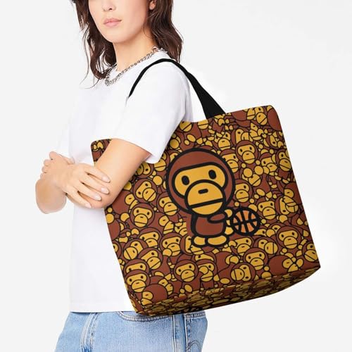 Bolso casual Colorful Camouflage 3D Baby Monkey grande para mujer miniatura 6