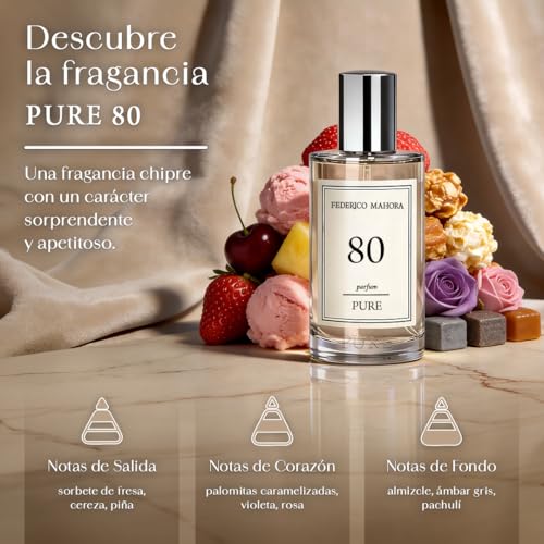 Pure 80 Women’s Perfume 50 ml | Sweet Gourmand Fragrance | Strawberry Sorbet, Cherry & Vanilla | 20% Essence | Addictive & Elegant - Image 6