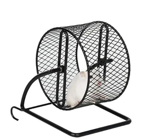 小動物用サイレントホイールおもちゃ ハムスター回し車 リス・フクロモモンガ・チンチラ・ハリネズミ・ゴールデンに対応 爪研削機能付きで足がつかまらない安全設計 運動不足解消に最適 耐久性に ランニングとリス用サークル 静か 静音 小動物用品 (直径17cm)