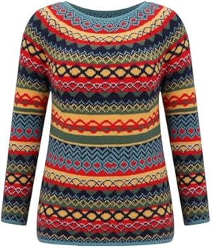 Trui dames sweatshirt elegante trui gebreide trui wintertrui gebreide trui warme comfortabele lange mouwen mode bovenstuk Noorse trui, blauw, XXL
