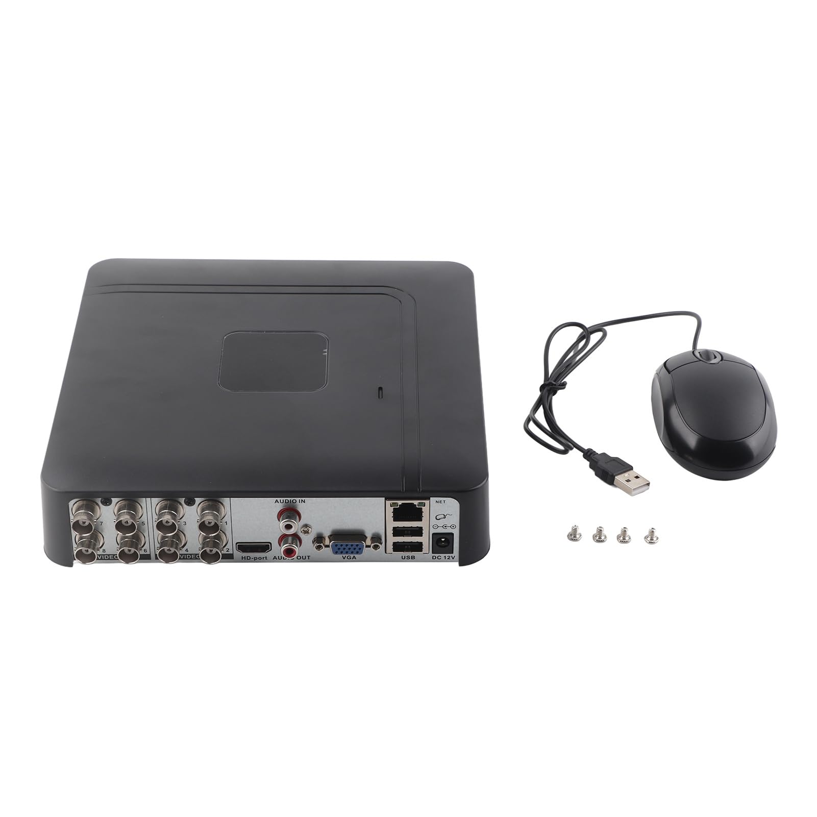 Grabadora de vídeo, 8 Canales 5 en 1 CCTV AHD/CVI/TVI/DVR/NVR Grabador de video en tiempo real, Kits de vigilancia de casa DVR(EU)