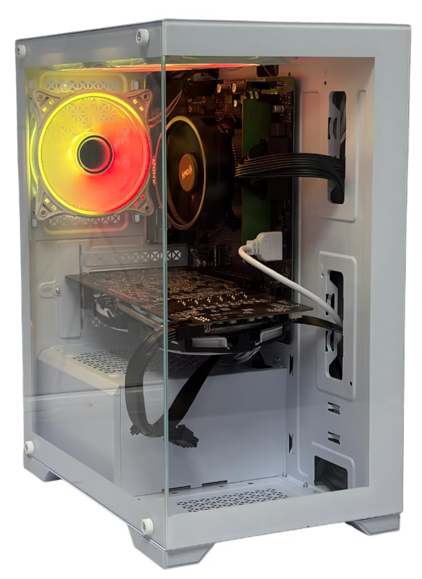 Blizzard Mini Gaming PC Desktop : AMD Ryzen 5 5500GT, GTX 1660 Super 6GB, 16GB RAM DDR4, 512GB SSD NVMe, 500W PSU 80+ Bronze, ARGB, Wi-Fi, Windows 11 Pro, White Case - Image 5