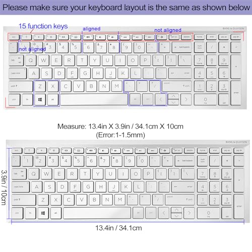 Protector para teclado HP 15.6'' Sun and Moon silicona miniatura 2