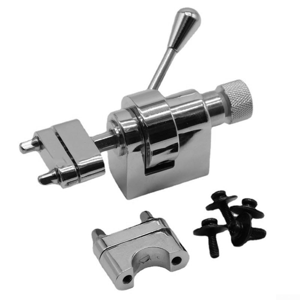 Set di colino per tamburo rullante, in lega di zinco, regolabile, per la manutenzione della batteria, 9 x 4 cm, argento, nero (argento)
