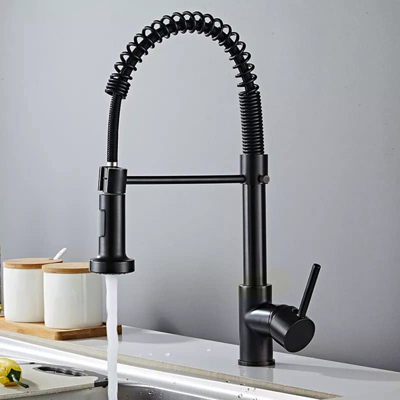 Aquieen Pull Out Kitchen Spring Sink Mixer with Connecting Hoses (Black) (B0BBV2W4D9) Amazon Price History, Amazon Price Tracker