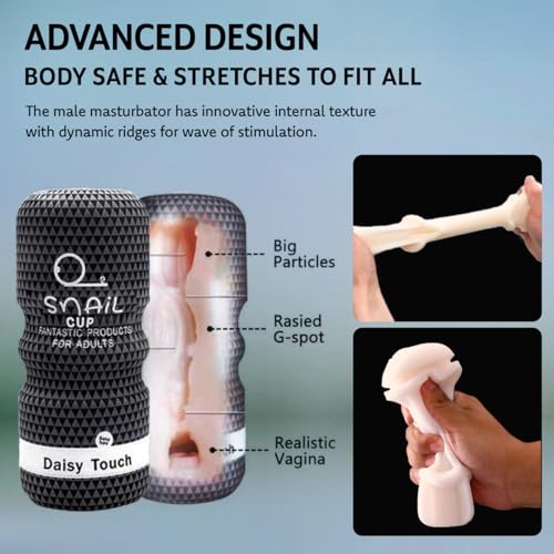 Image of Ultra-Stretchy Male Masturbator with Discreet Storage Case - Pocket Pussy with Realistic Soft Texture - Compact Adult Sex Toy for Men - Pussy Pocket - Stress Relief Gifts for Men ST-003