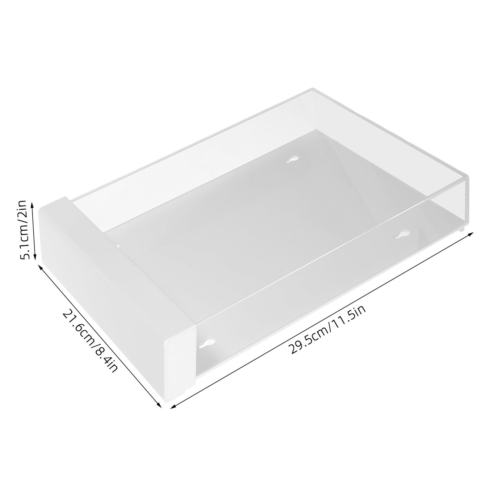 NUOBESTY Soporte Acrílico de Pared para Folletos con Tapa, Blanco