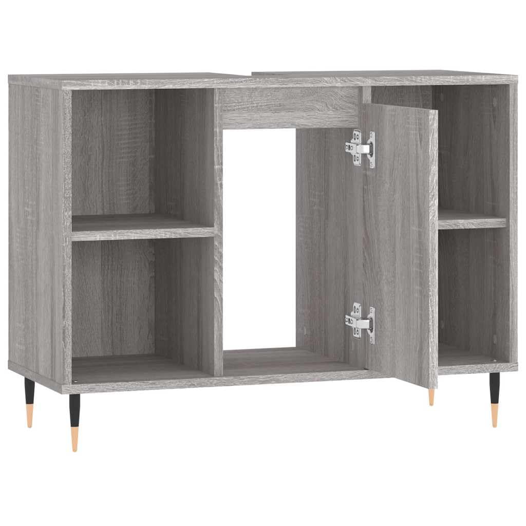 Armadietto da bagno grigio Sonoma, 80 x 33 x 60 cm, in legno
