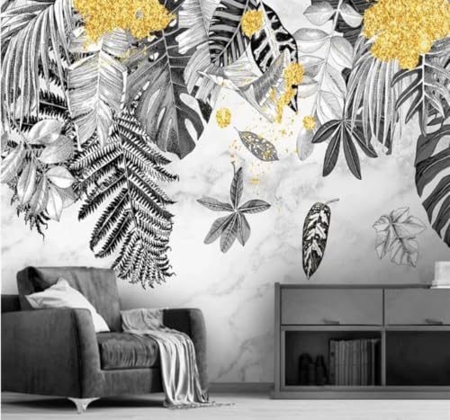 Papier peint abstrait dorure XLMING décor panoramique intérieur 3D - 3