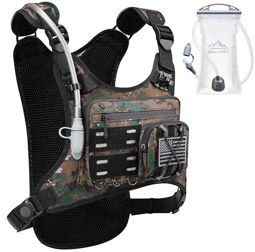 Image of Zelvot Running Vest with 2L Water Bladder, Hydration Backpack, U.S. Design Patent, Lightweight Hydration Pack with Gear Holder, Reflective Chest Pack for Men Women