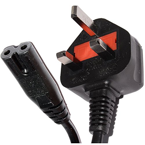 Mr Gadget SolutionsTM 2M Figure of 8 Mains Cable/Power UK Lead Plug Cord Iec C7 Fig Laptop