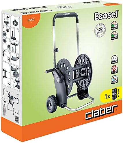 Bild 2 - Claber Ecosei Schlauchwagen, gestell aus robustem und leichtem Aluminium