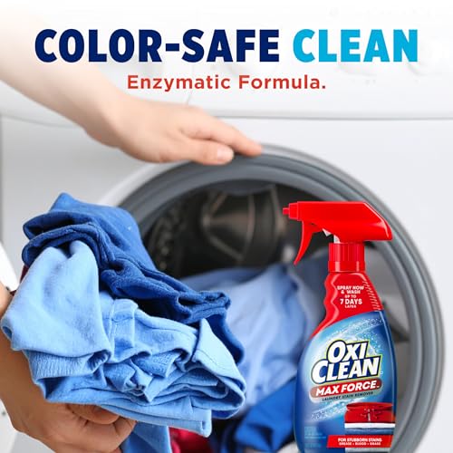 Image of OxiClean Max Force Laundry Stain Remover Spray, Newborn & Baby Essentials, Stain Treater, 12 fl oz, 3-Pack