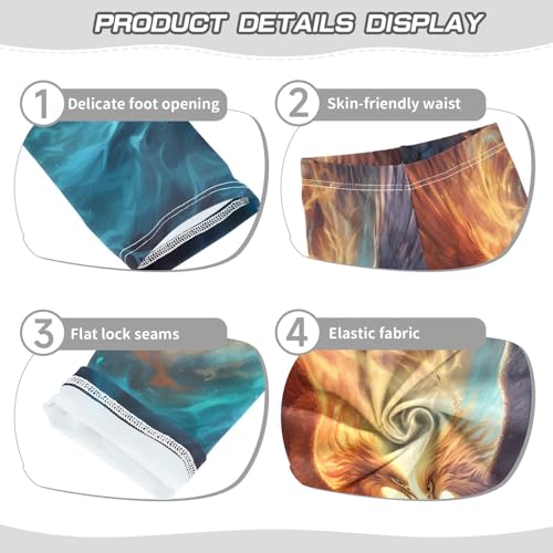 Toddler Girls Leggings Printed Yoga Pants Leggings Orange Purple Phoenix for Kids3