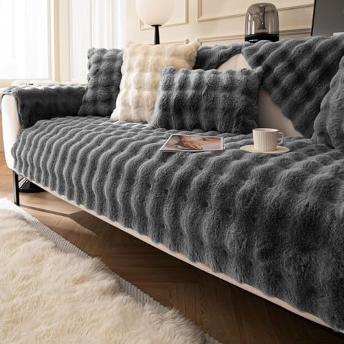 BXAEYIPOR Couch Überzug,Sofa Überzug,Sofa-Schutzhülle mit Rutschfester Unterlage,Neue Universelle rutschfeste Solide Strukturierte Sofa… – Ansicht 1