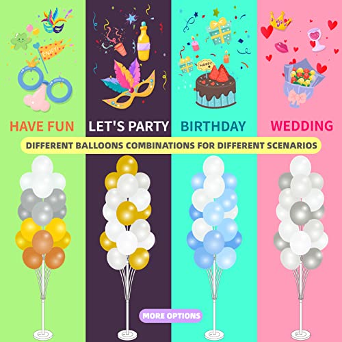 Image of Balloon Column Stand Kit Set of 2 - Balloon Stand with Base, and Pole,Balloon Tower Backdrop Decoration for Wedding, Baby Shower, Birthday Party, or Bachelorette Parties