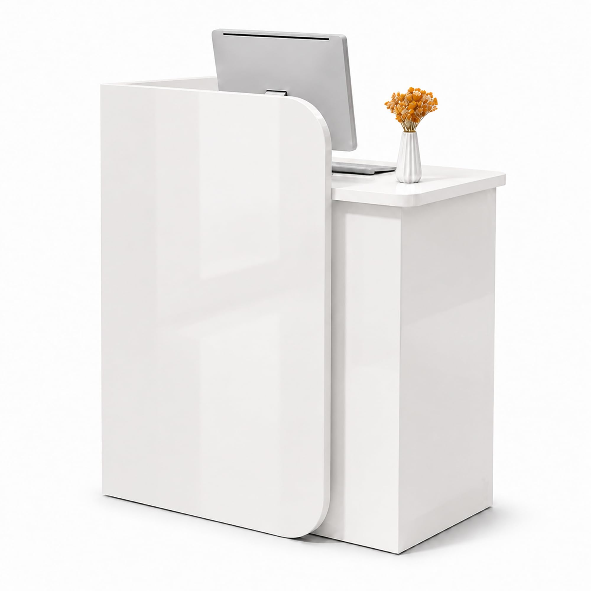 Comptoir Caisse Compact, 2 Tiroirs à Serrure, Passe-câbles
