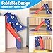Nyeekoy 3 in 1 Toddler Slide, Kids Slide Climber Playset with Basketball Hoop, Indoor and Outdoor Playground for Kids, Folding Design Freestanding Baby Slide, Easy Assembly
