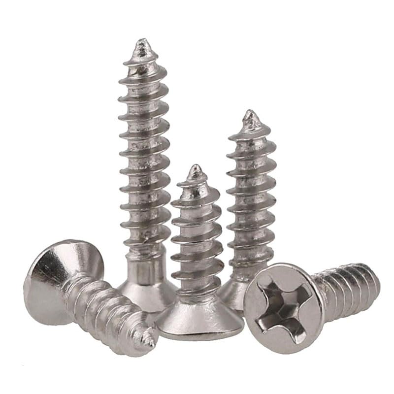 M2.5 M2.6 M3 M3.5 M4 Cross Phillips Countersunk Flat Head Self Tapping Screws Nickel-Plated Electronic Screws - (Size: M3x12mm, Color: 1000PCS)