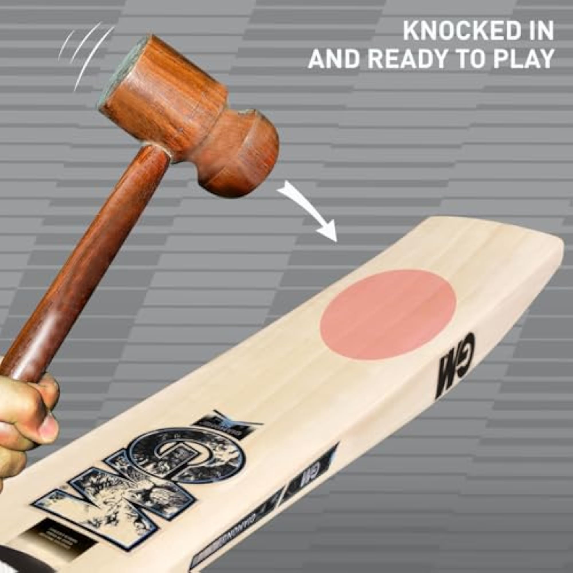 Men's Diamond Bullet English Willow Wood Cricket Bat with Cloth Covering
