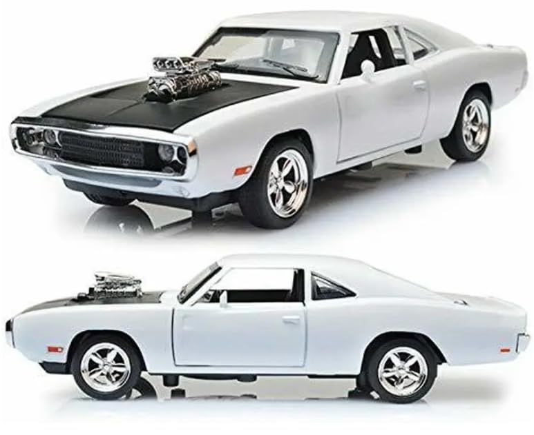 Image of WORSHIPER 1:24 Exclusive Big Fast and Furious Dodge Charger Diecast Model Metal Pull-Back with Sound Light Opening Doors Kids Boys Gifts Toys Kids Classic Car