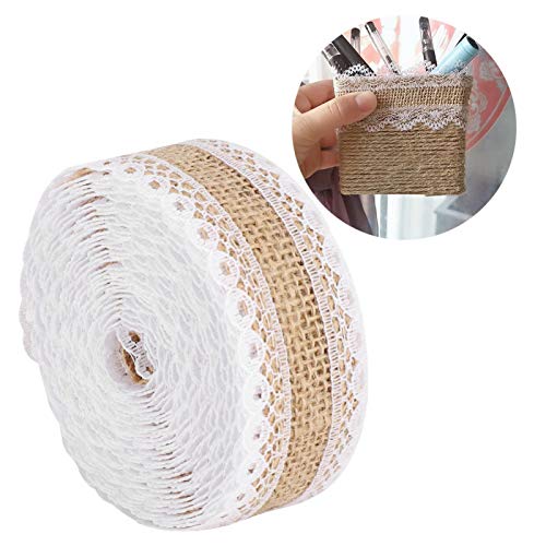 Rolo de linho de renda, com estilo natural e rolo de serapilheira de renda, ecológico para casamento